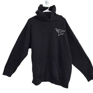 FaZe Clan Hoodie XL Black Distressed Gaming Esports Grunge Y2K Streetwear